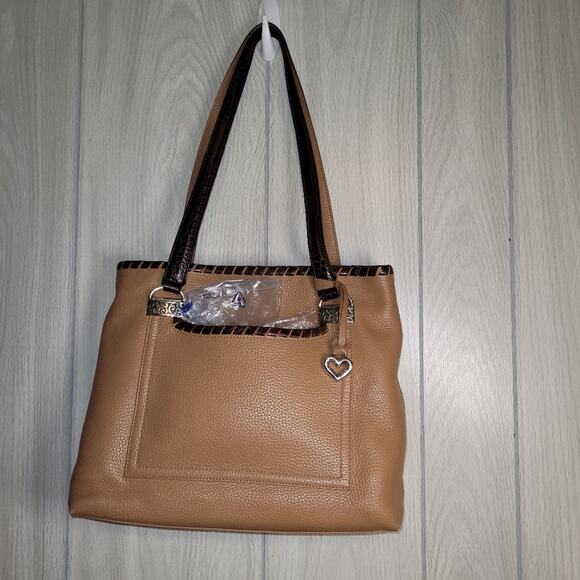 Brighton Brown Pebbled Leather Vereda Purse Satchel Shoulder Bag Read - Picture 2 of 15